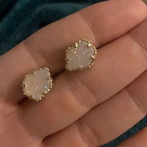 Kendra Scott white druzy earrings